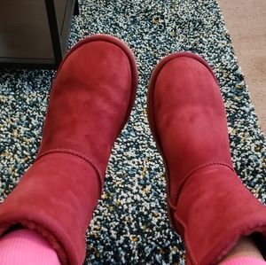 Red classic ugg boots